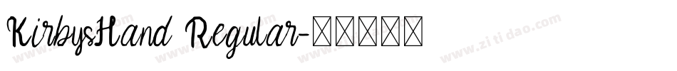 KirbysHand Regular字体转换
